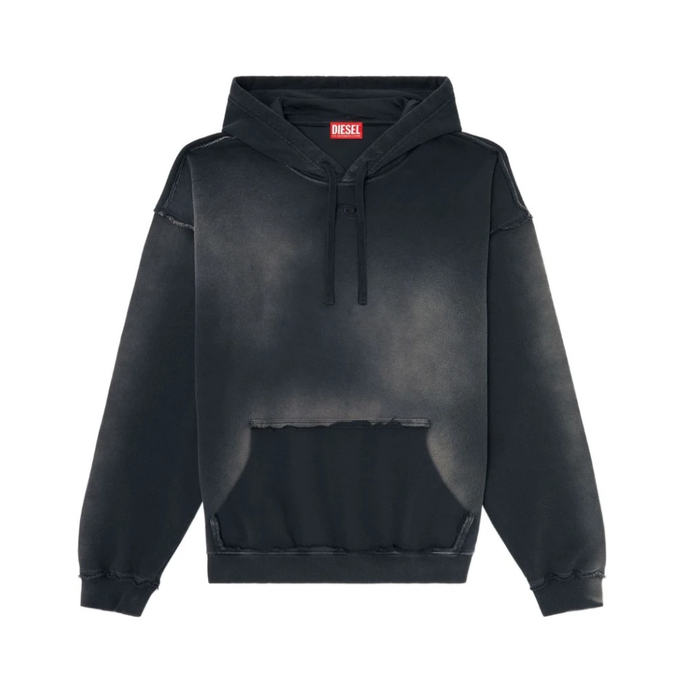Diesel Herr Svart Sweatshirts & Hoodies M, Nylon, Tröjor