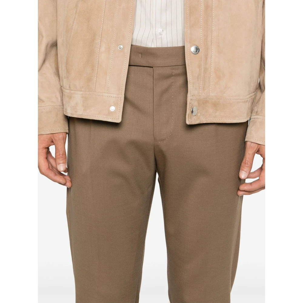 PT Torino Sartorial Wol Tabak Broek Brown Heren