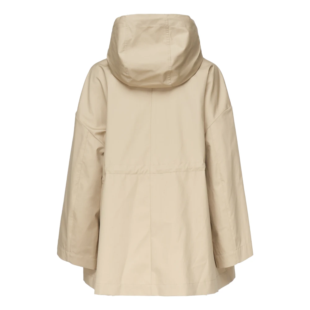 Moncler Beige Short Parka Coat Beige Dames