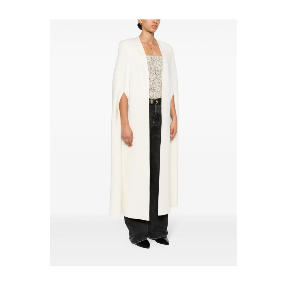 Gabriela Hearst Stijlvolle Finola Poncho in Ivoor Beige Dames