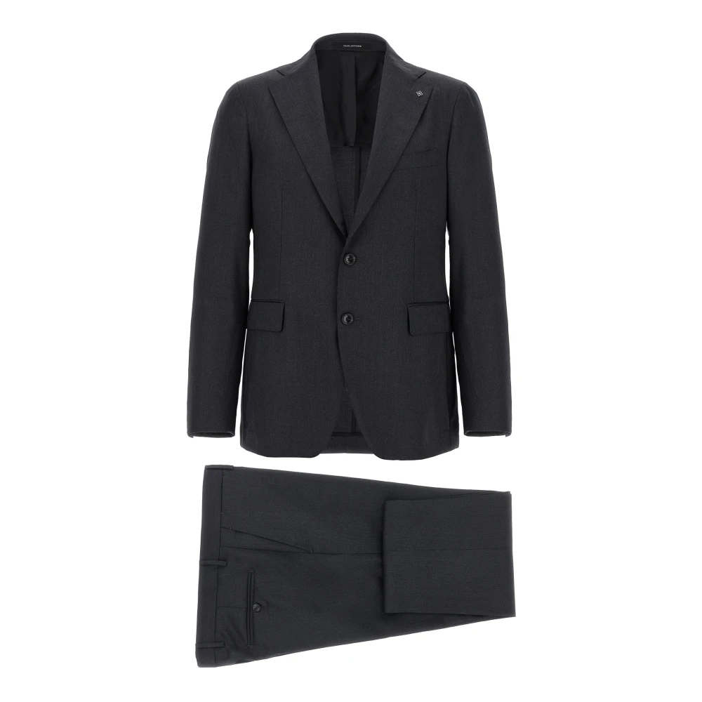 Tagliatore Men's Gray Single Breasted Suits, 2XL, Vesuvio Suit