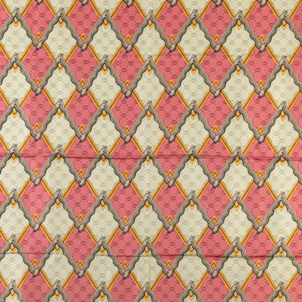 Gucci Vintage Pre-owned Silk scarves Pink Dames