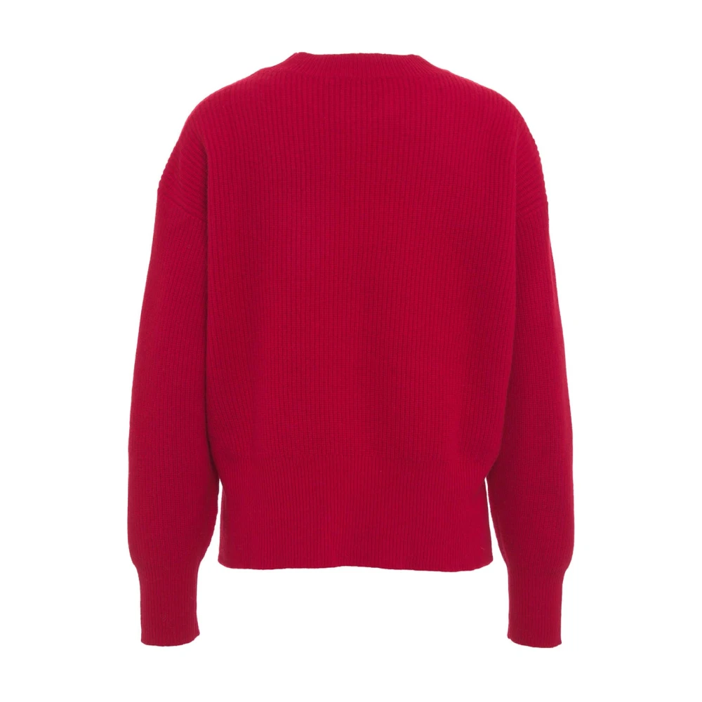 closed Rode Wollen Pullover Gebreide Aw24 Red Dames