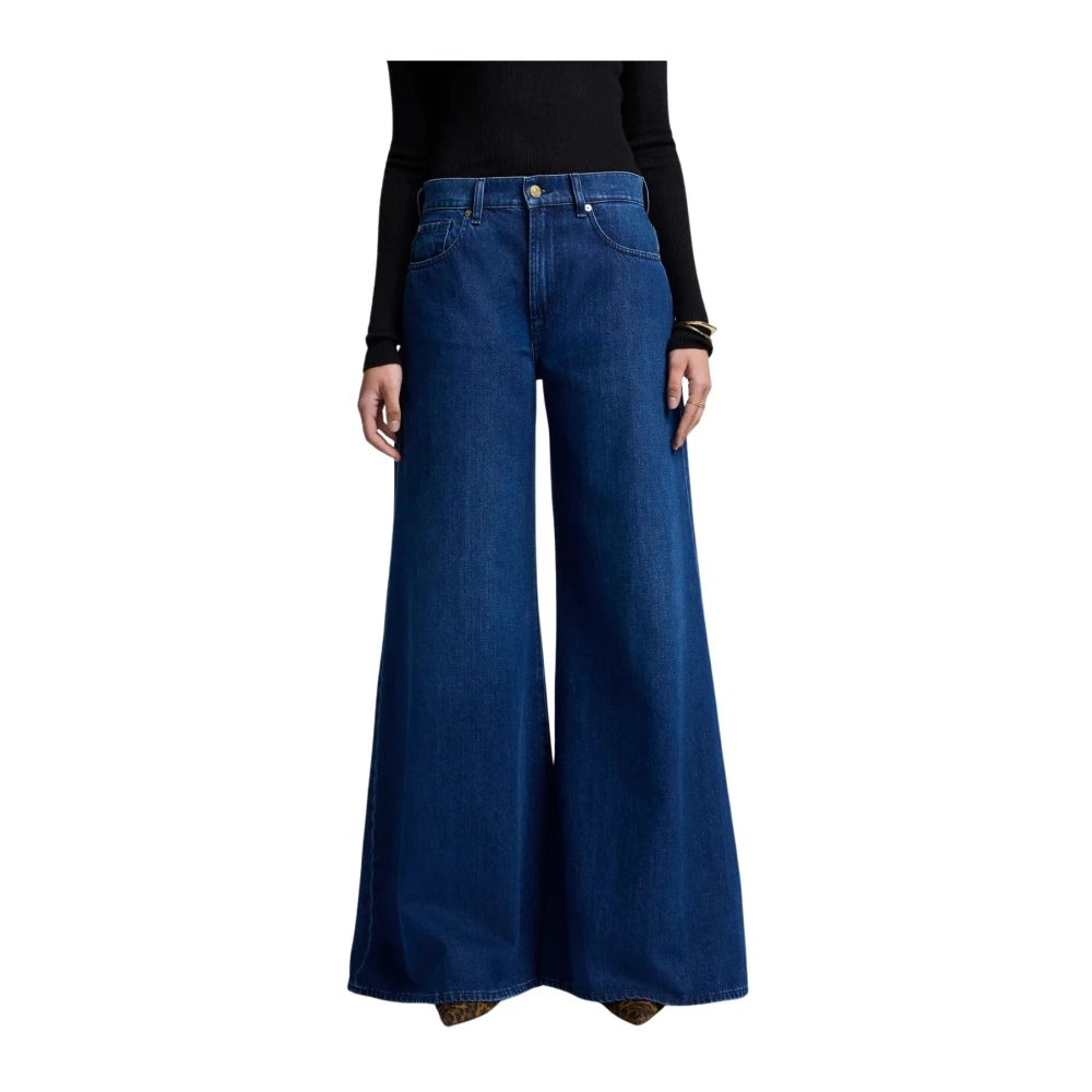 7 For All Mankind Premium Denim Jeans Willow Wide Blue Dames