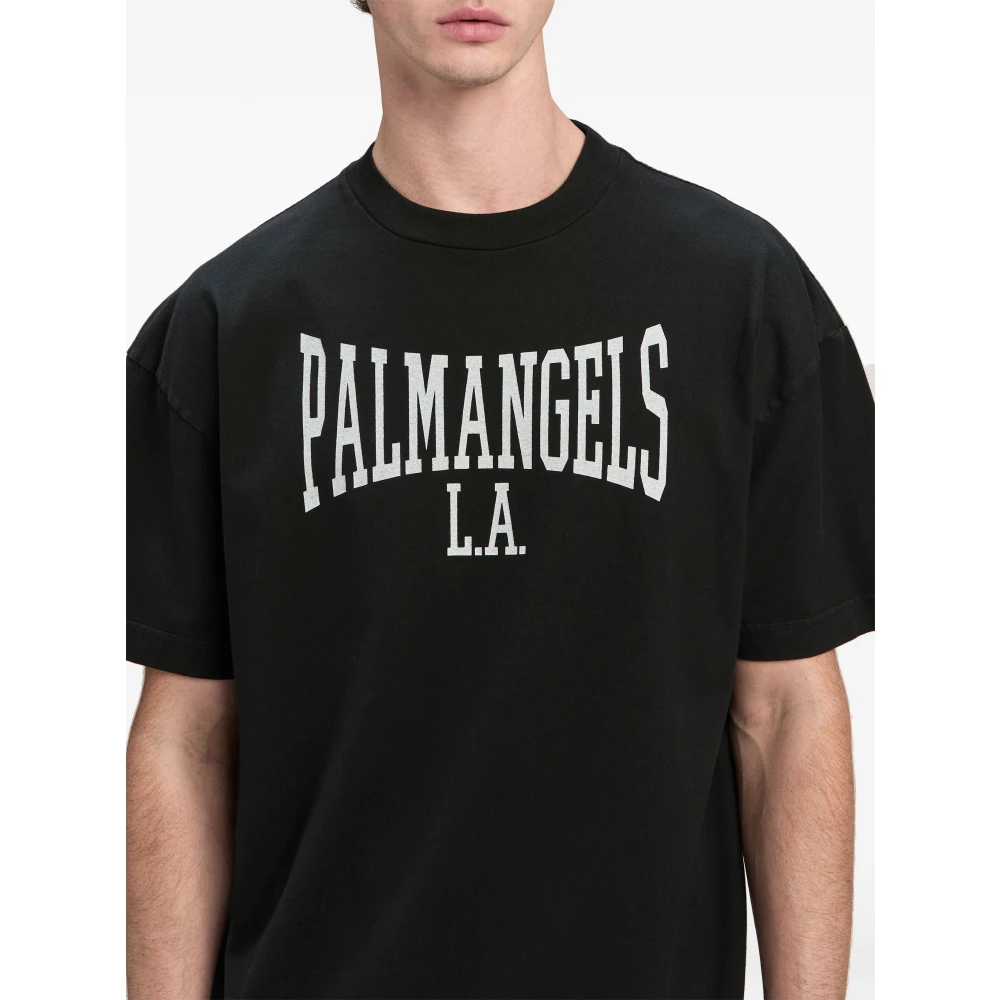 Palm Angels Klassieke College Tee Zwart Black Heren