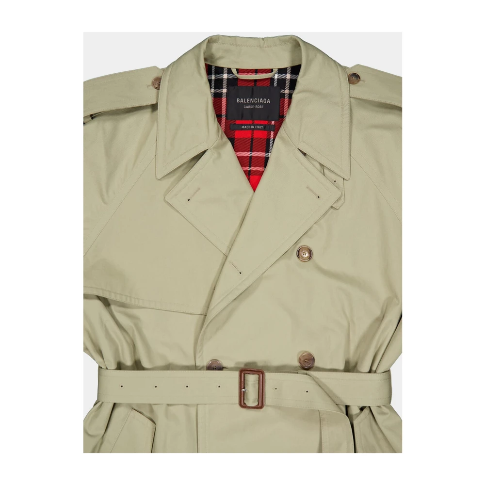 Balenciaga Klassieke Salie Trenchcoat Beige Dames