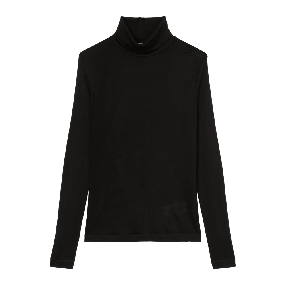 Marc O'Polo Turtleneck longsleeve slim Black Dames
