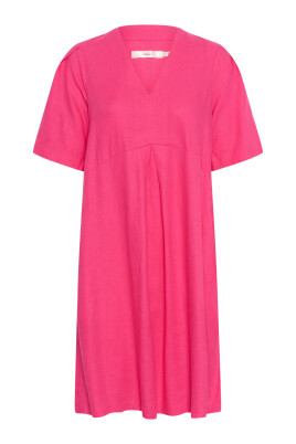 short-pink-dress-with-v-neck