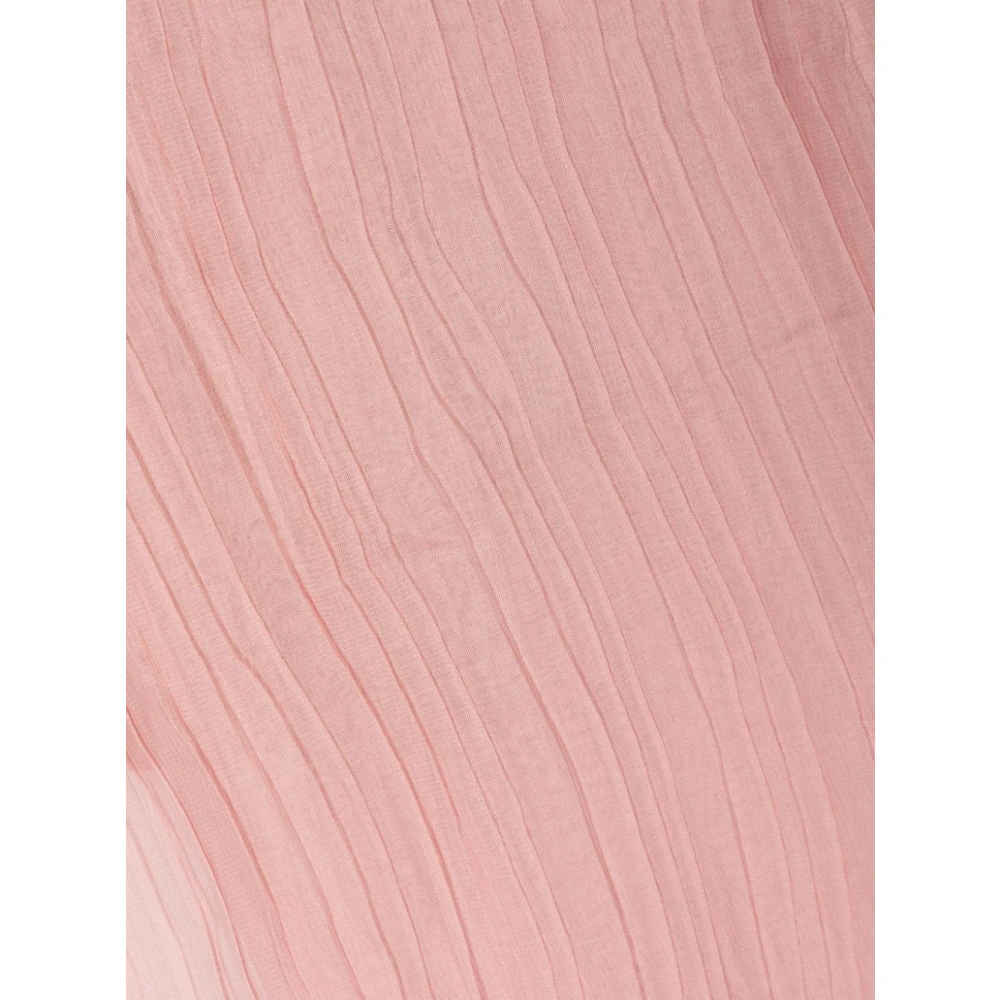 Liu Jo Roze Chiffon Geplooide Sjaal Pink Dames