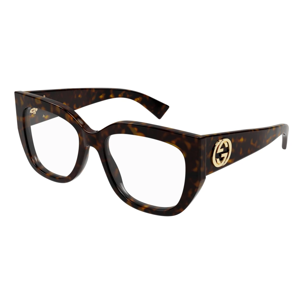 Gucci Women's Brown Glasses, 54 Mm, Fashion Eyeglasses Black Frame