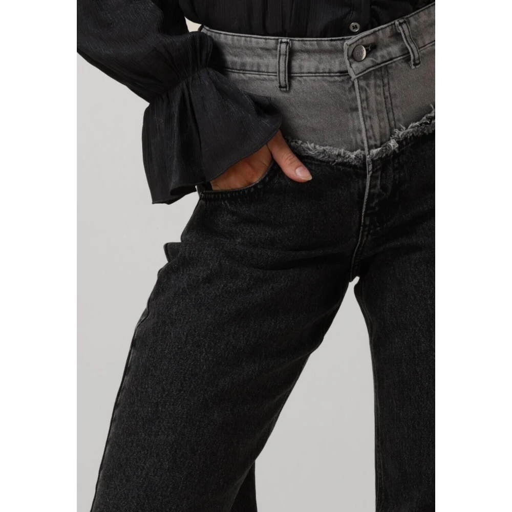 Co'Couture Grijze Mix Blok Lange Jeans Gray Dames