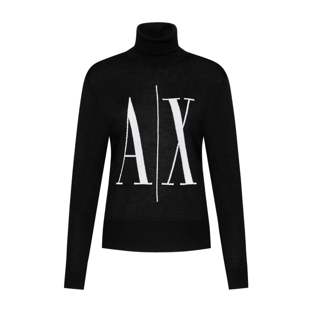 Armani Exchange Women's Black Wool Jumper Small