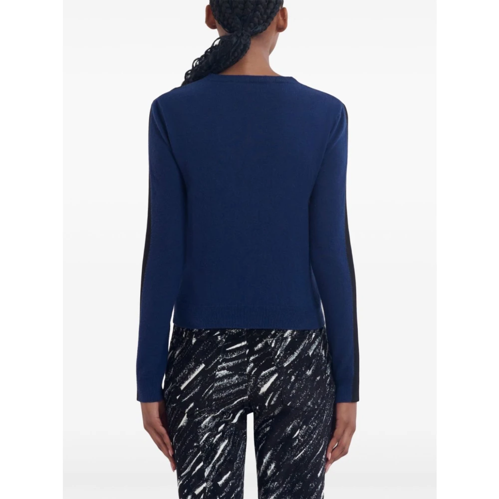 Marni Zwarte Rits Logo Vest Marineblauw Rug Black Dames