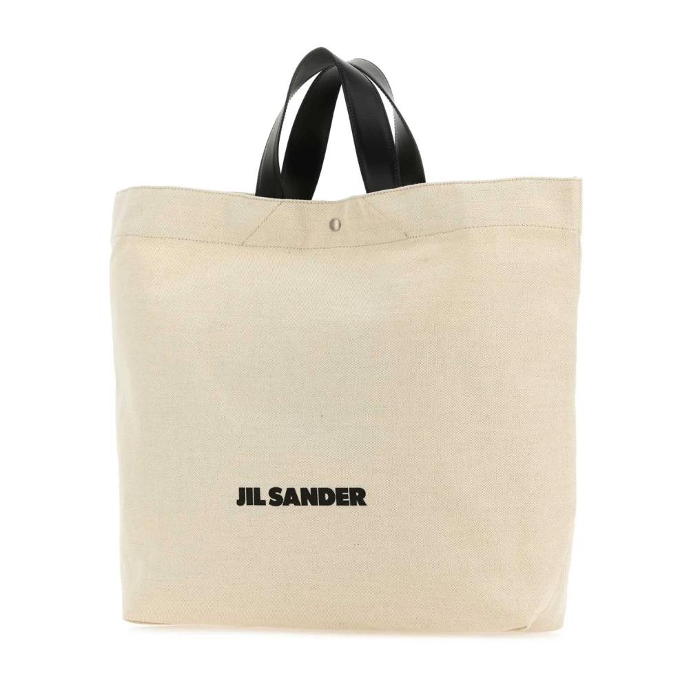 Jil Sander Canvas Winkel Tas Beige Dames