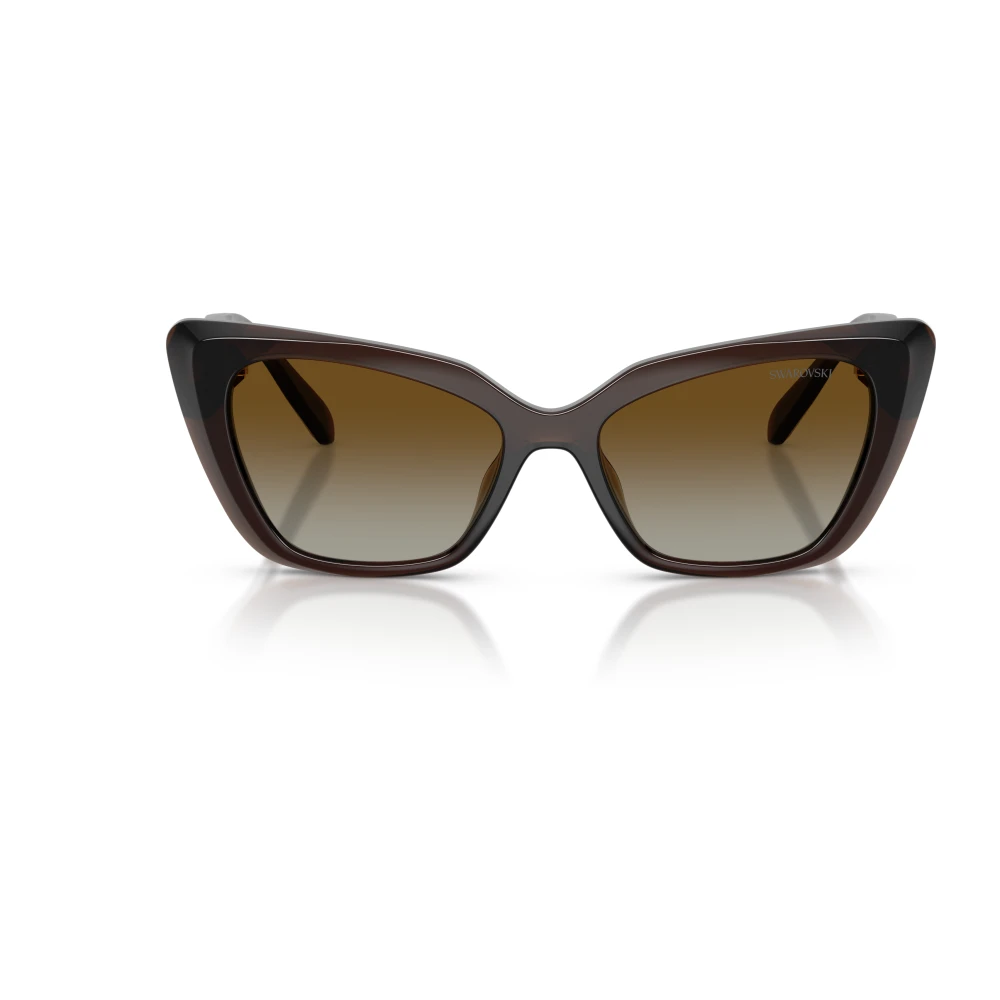 Swarovski Sunglasses, Female, 54 Mm, Cat-Eye Sunglasses Brown
