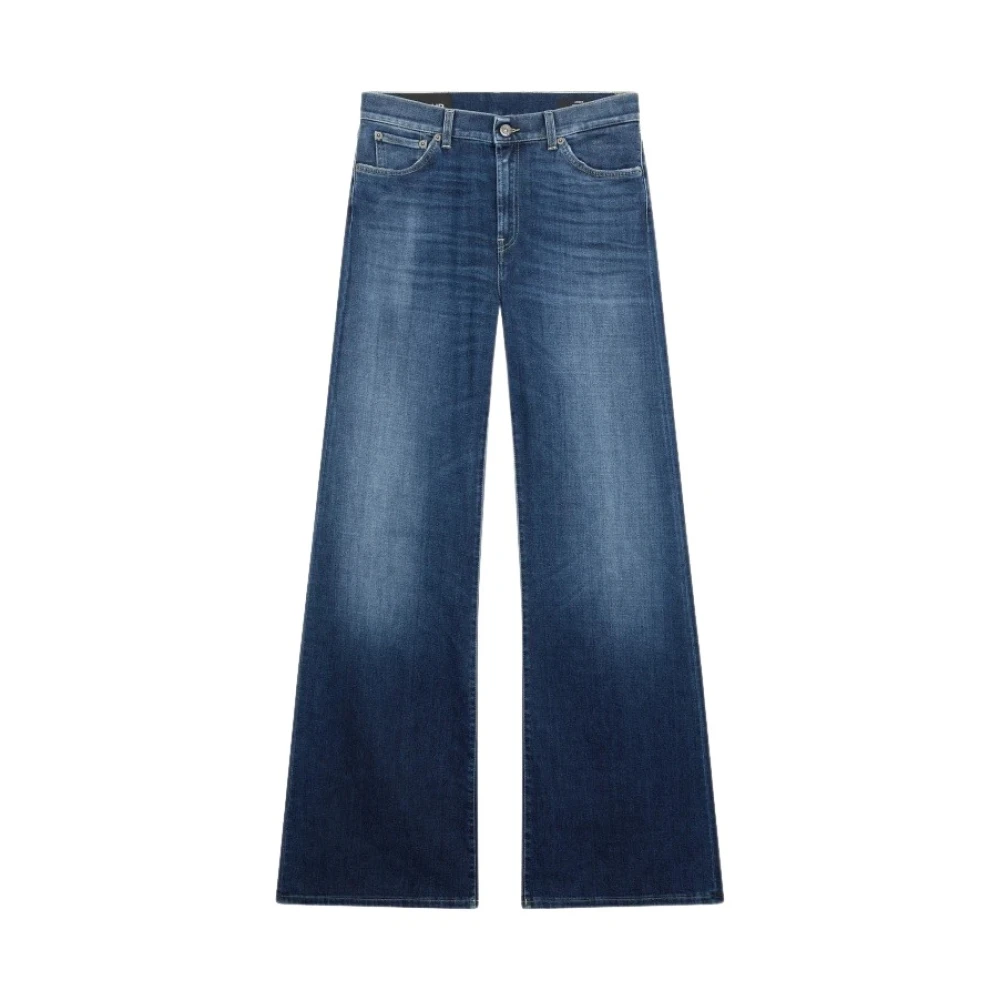 Dondup Wijde Pijp Denim Jeans Blue Dames