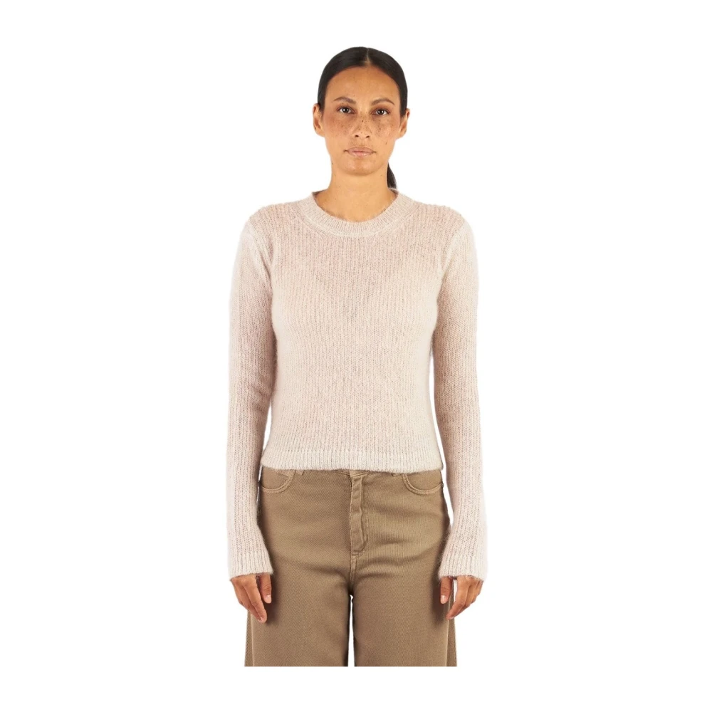 Cruna Parel Grijs Mohair Crewneck Jumper Gray Dames