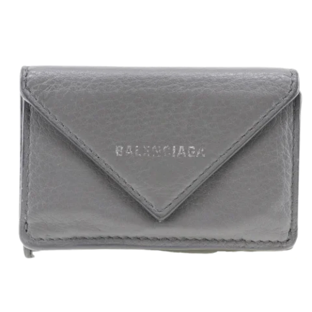 Balenciaga Vintage Pre-owned Leather wallets Gray Dames