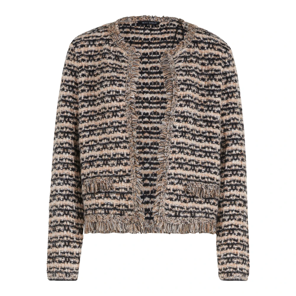 Betty Barclay Fringe Gebreide Vest Black Dames