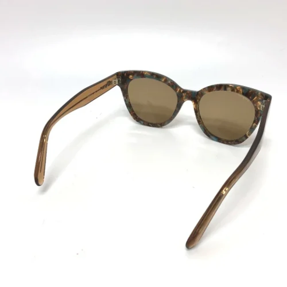 Salvatore Ferragamo Pre-owned Fabric sunglasses Brown Dames