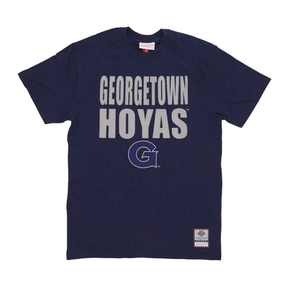 Mitchell & Ness Georgetown Hoyas Basketball Tee Blue Heren