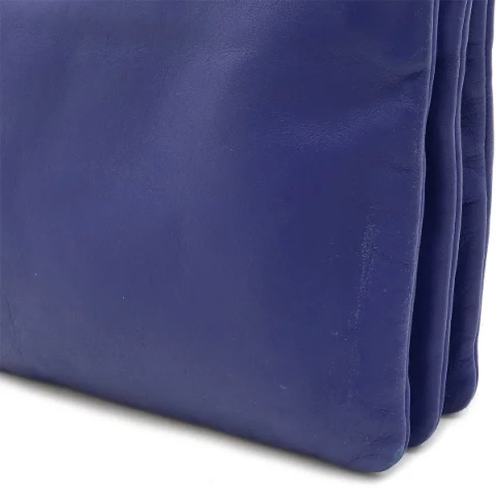 Celine Vintage Pre-owned Leather crossbody-bags Blue Dames