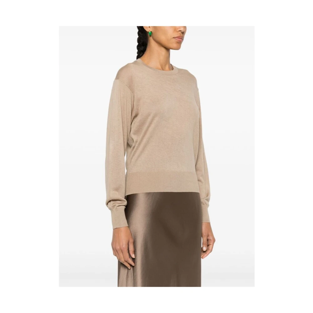 By Malene Birger Beige Gebreide Trui Drop Schouder By Herenne Birger Beige Dames