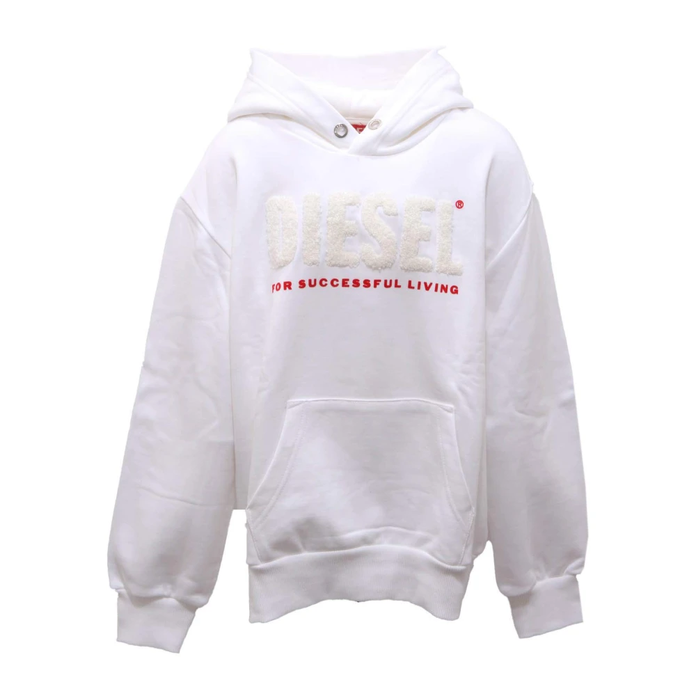 Diesel Boys White Kids Sweatshirts, 10 Y, Skalo Felpa Over