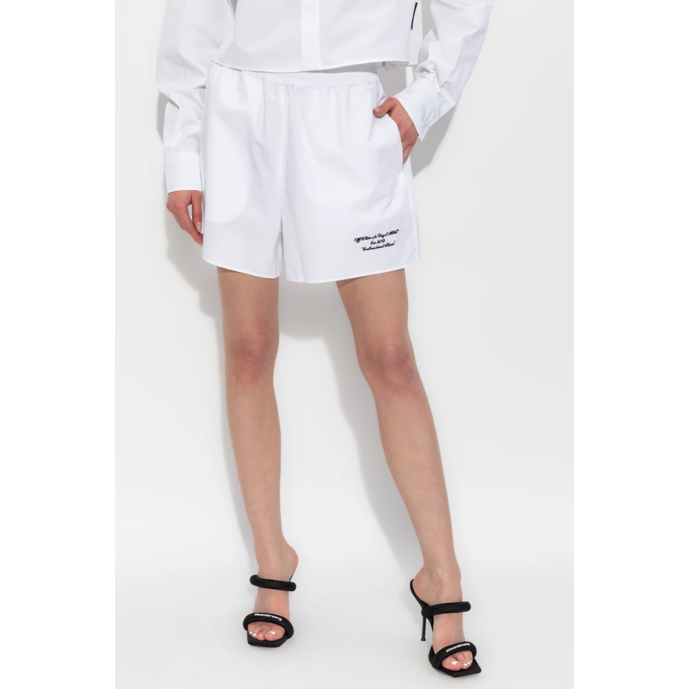 Off White Katoenen shorts White Dames