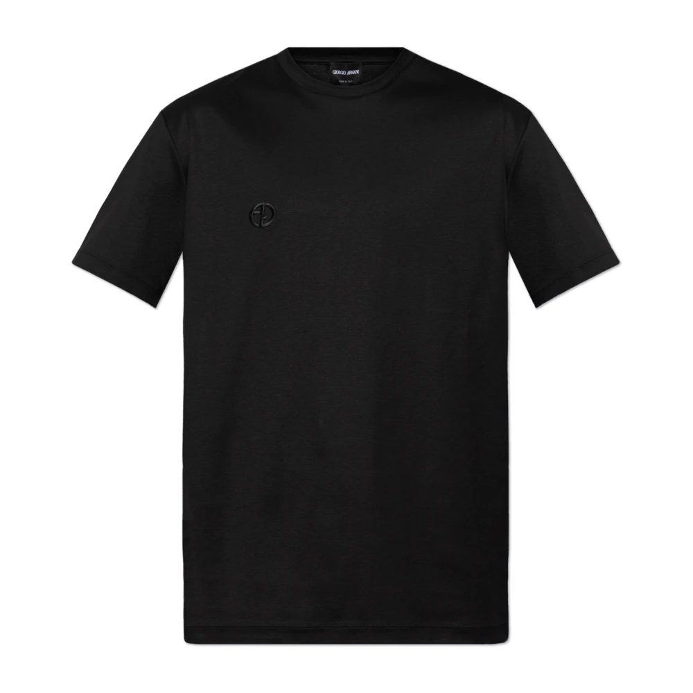 Giorgio Armani T-shirt met logo Black Heren