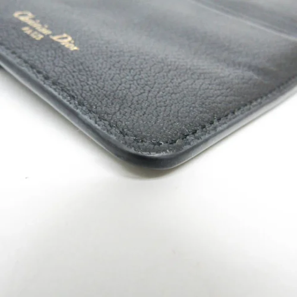 Dior Vintage Pre-owned Leather wallets Black Dames