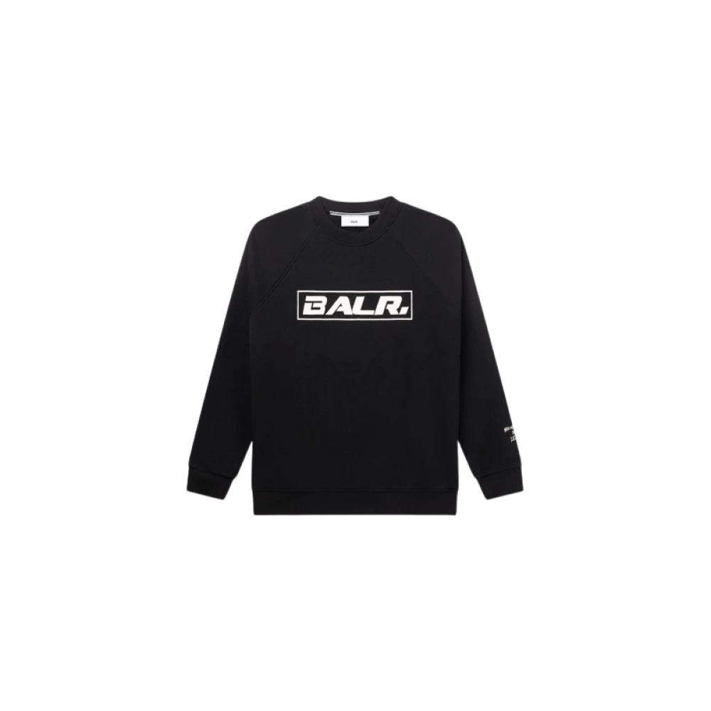 Balr. Logo Print Crew Neck Sweatshirt Black Heren