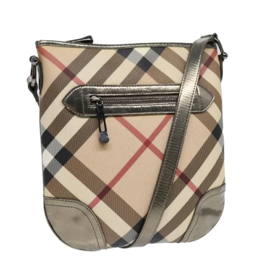 Burberry Vintage Pre-owned Leather shoulder-bags Beige Dames