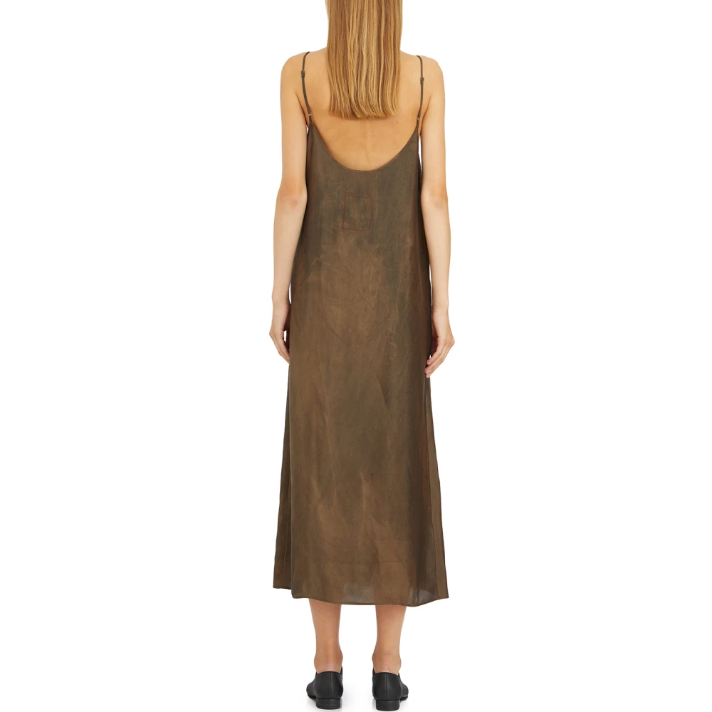 UMA Wang Anaya jurk in viscose en cupro Brown Dames