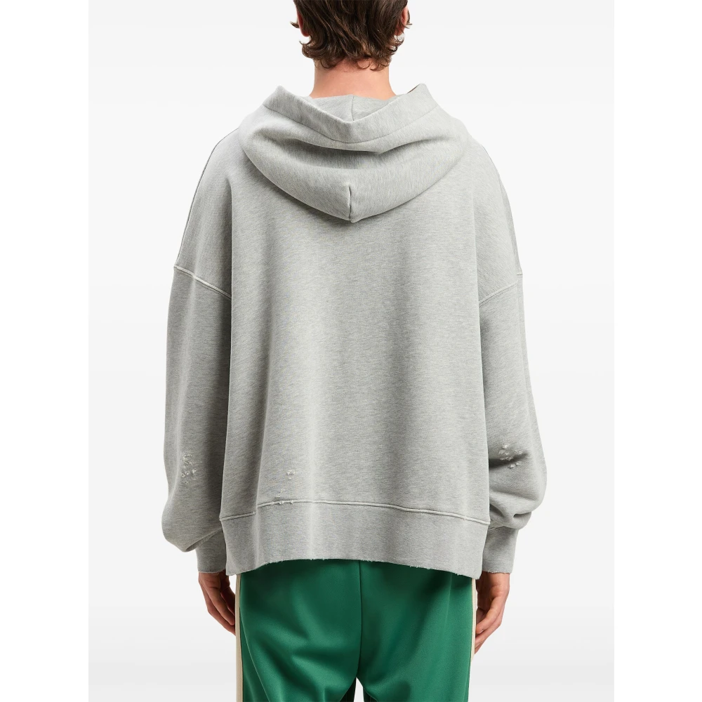 Palm Angels Grijs Melan Crossroads Bears Hoody Gray Heren
