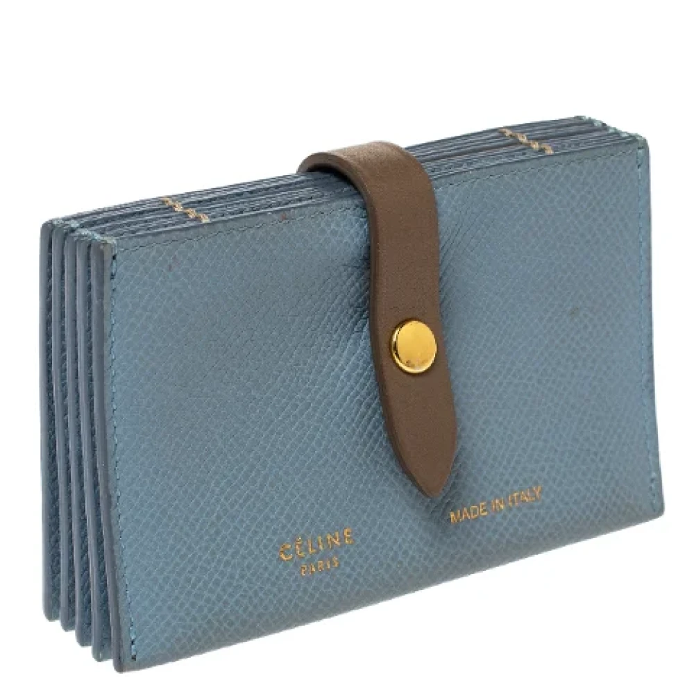 Celine Vintage Pre-owned Leather wallets Blue Dames