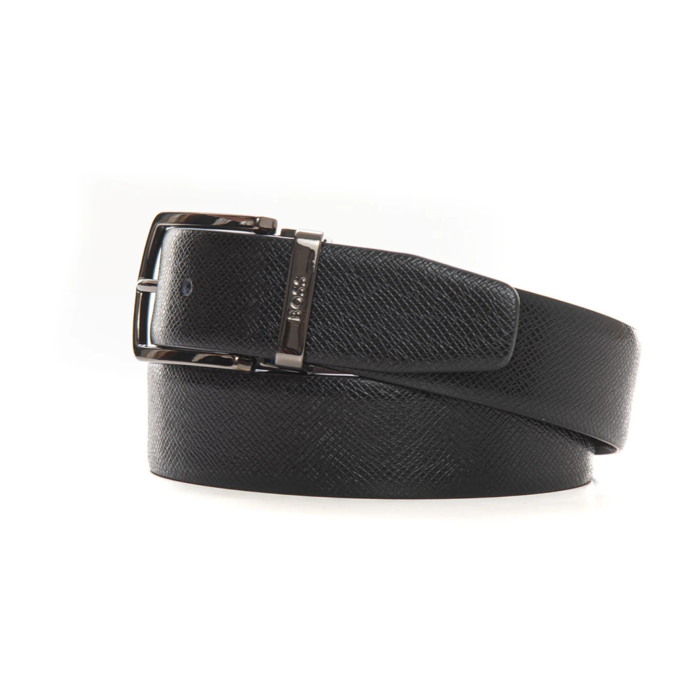 Boss Reversibele riem Black Heren
