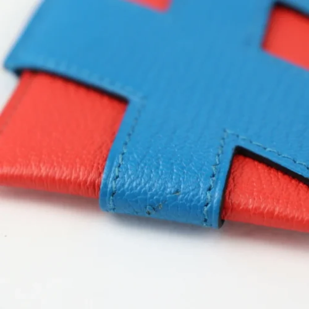 Hermès Vintage Pre-owned Leather wallets Blue Dames