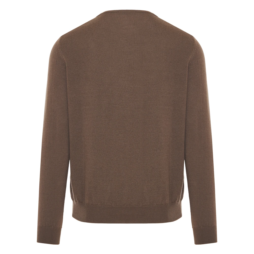 Colombo Luxe Kid Cashmere Crew-Neck Sweater Brown Heren