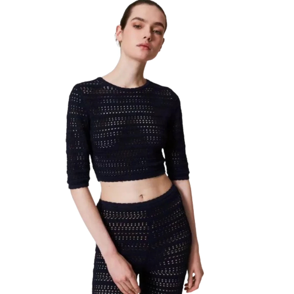 Twinset Blauwe Sweater Set Blue Dames