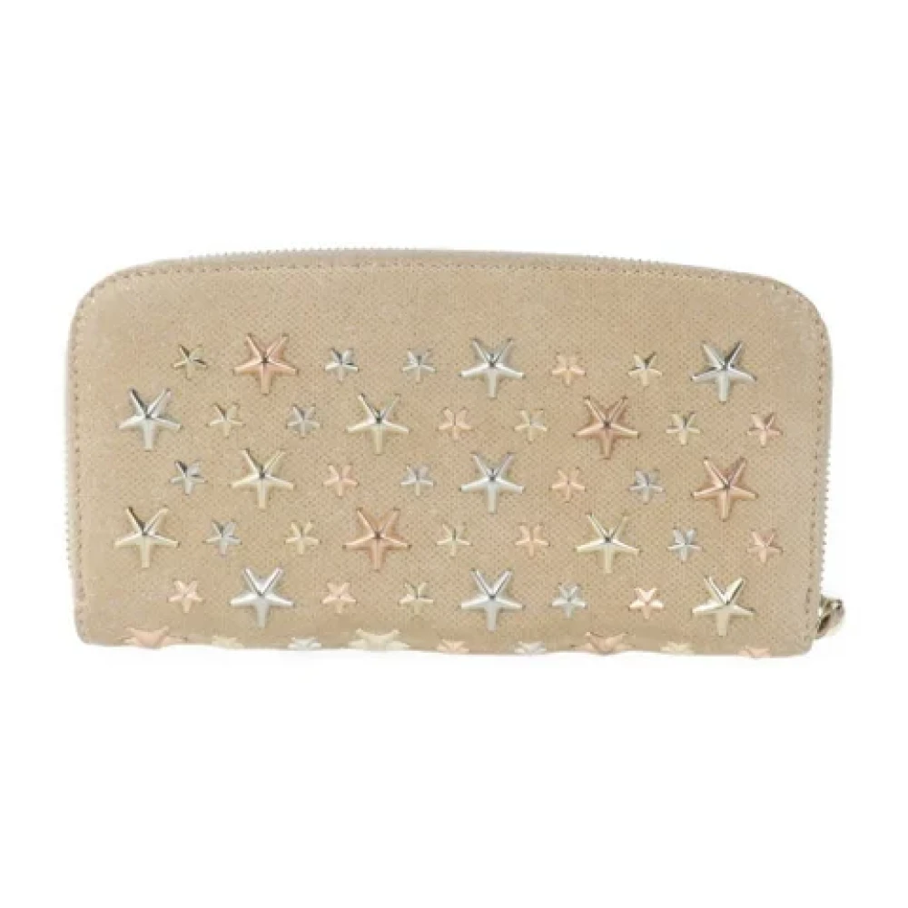 Jimmy Choo Pre-owned Canvas wallets Beige Dames