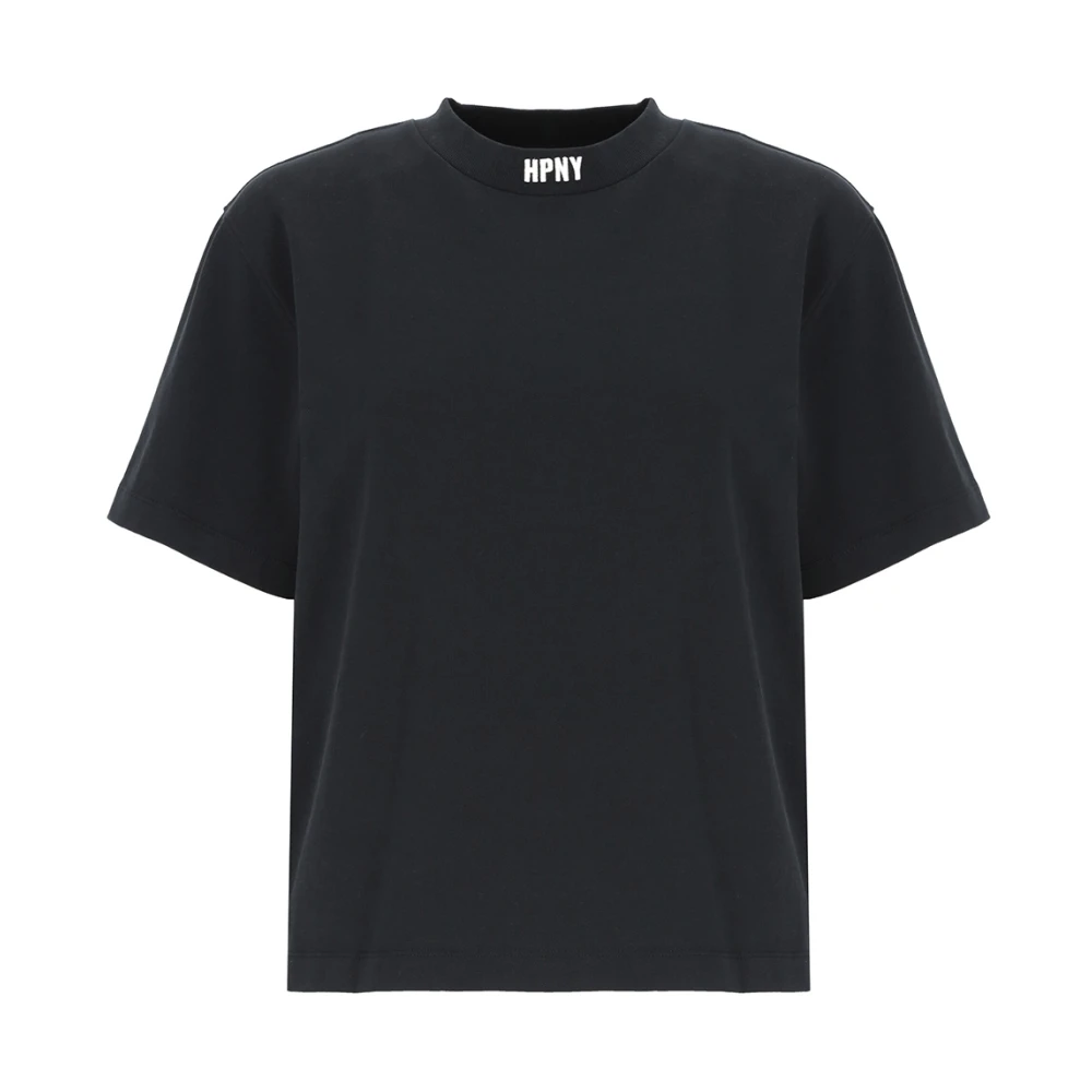 Heron Preston Zwarte Katoenen T-shirt met Geborduurd Logo Black Dames
