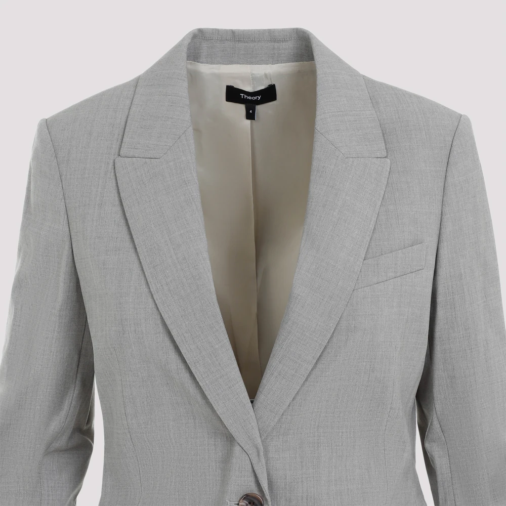 Theory Neutrale Blazer voor Vrouwen Aw24 Gray Dames