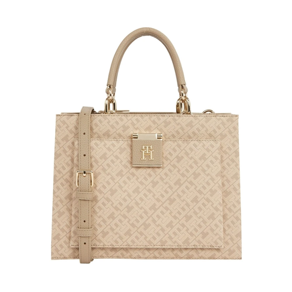 Tommy Hilfiger Beige Mini Tote Tas Beige Dames