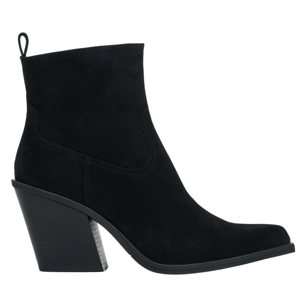 Estro Black Cowboy & Biker Boots, Female, 7 Uk, Warm Cowboy Boots
