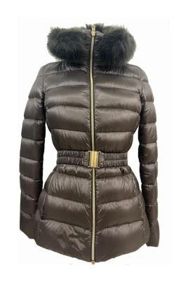 Slim Fit Bältad Dunjacka