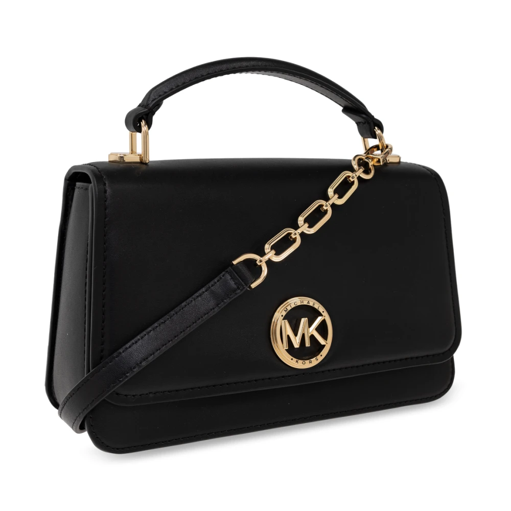 Michael Kors Delancey Schoudertas Black Dames