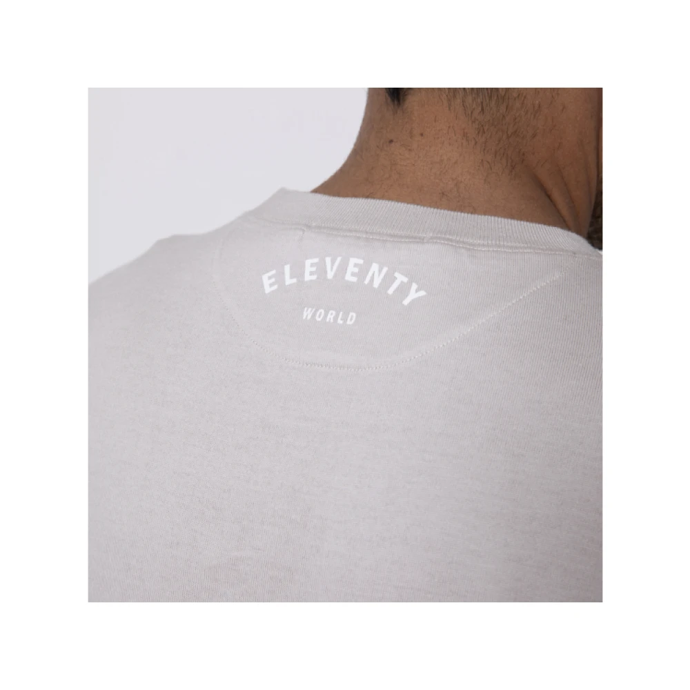 Eleventy Beige Ronde Hals Korte Mouw T-shirt White Heren