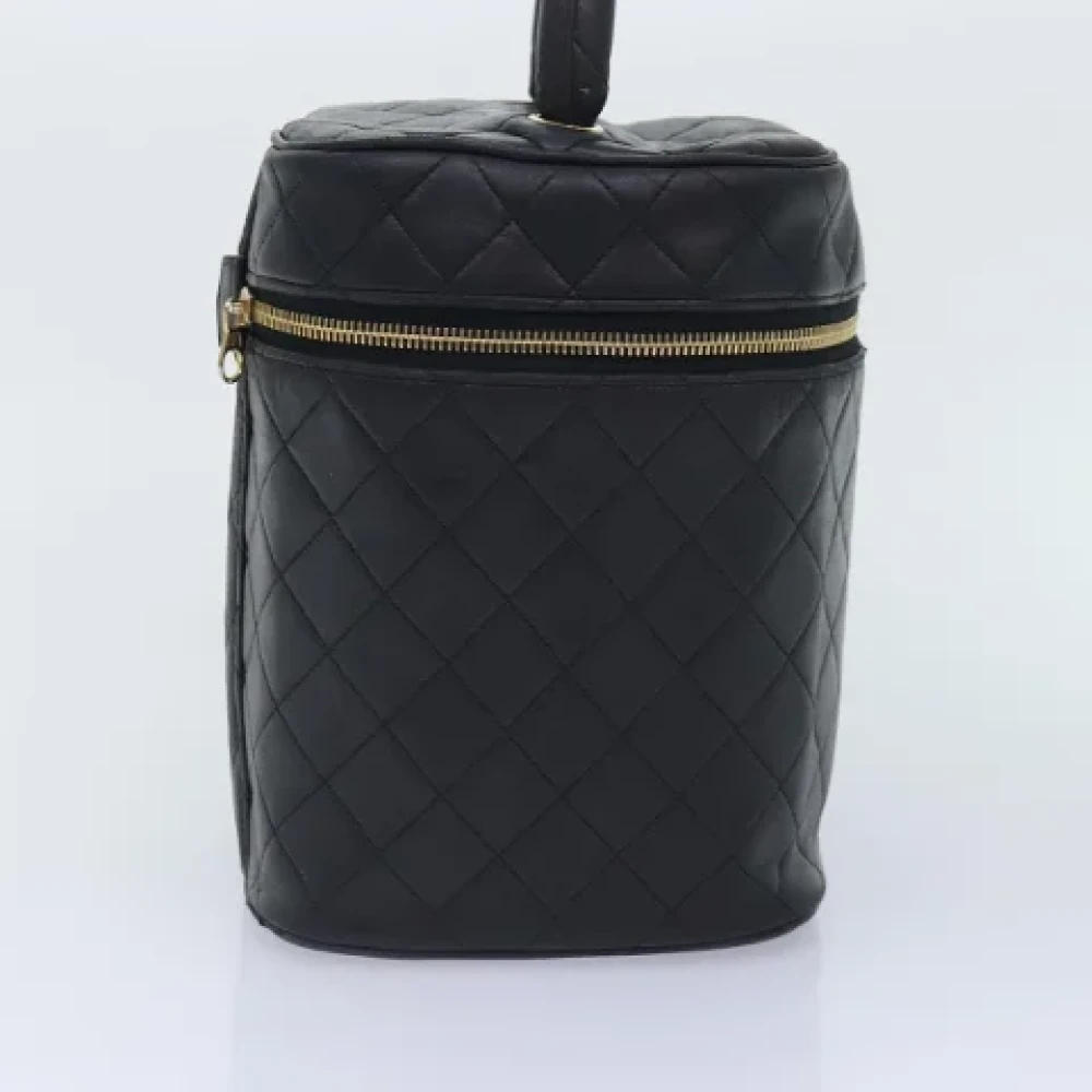 Chanel Vintage Pre-owned Leather pouches Black Dames