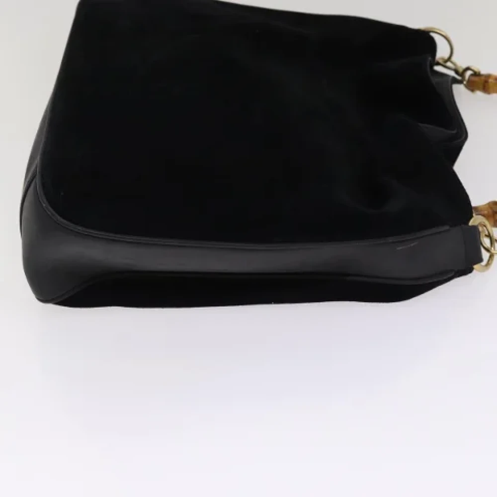 Gucci Vintage Pre-owned Suede handbags Black Dames